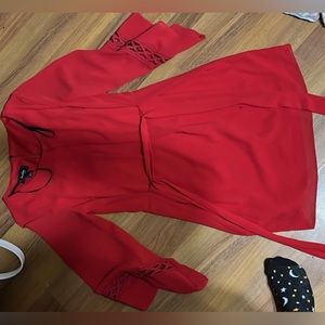 By & By Red Knee High Dress